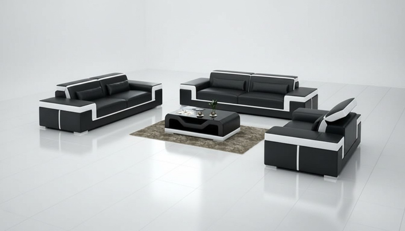 Design Polster Sitz Couch 3 Sitzer Garnitur Sofa Sofas Couchen Deko Leder