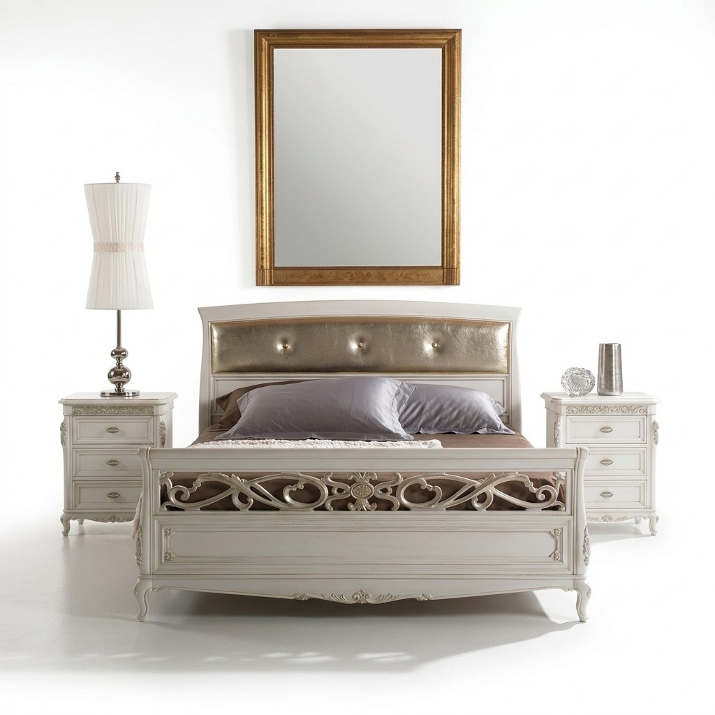 Design Schlafzimmer MÃ¶bel Doppelbett Massivholz Vaccari cav giovanni