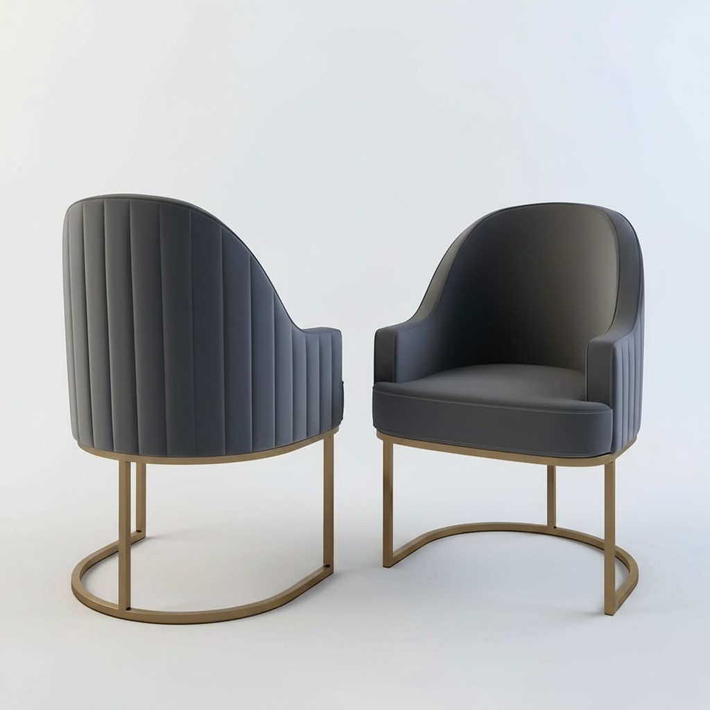 Design Sessel Metall Relax Lehn Stuhl Lounge Möbel Wohnzimmer Abstrakte