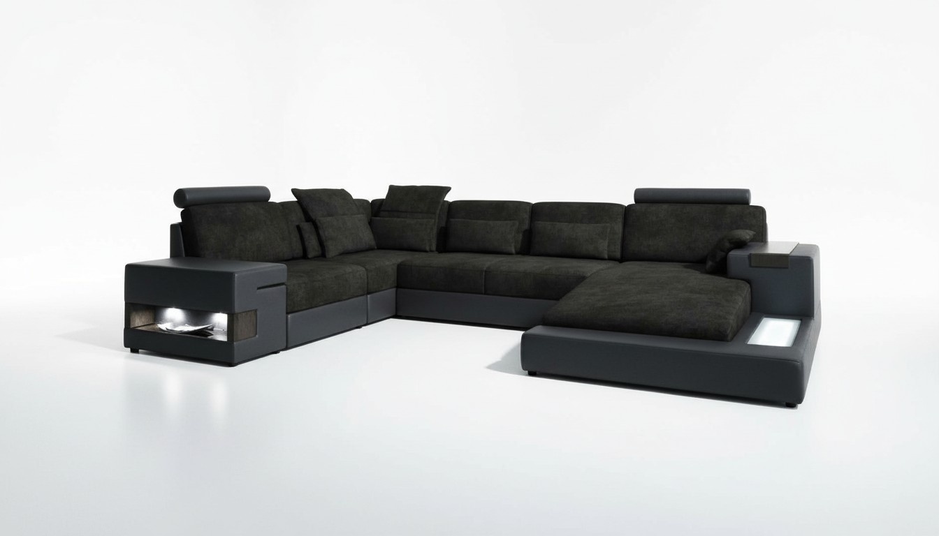 Design Sofa Ecksofas U Form Modernes Polster Wohnzimmer MÃ¶bel Ecksofa Textilsofa