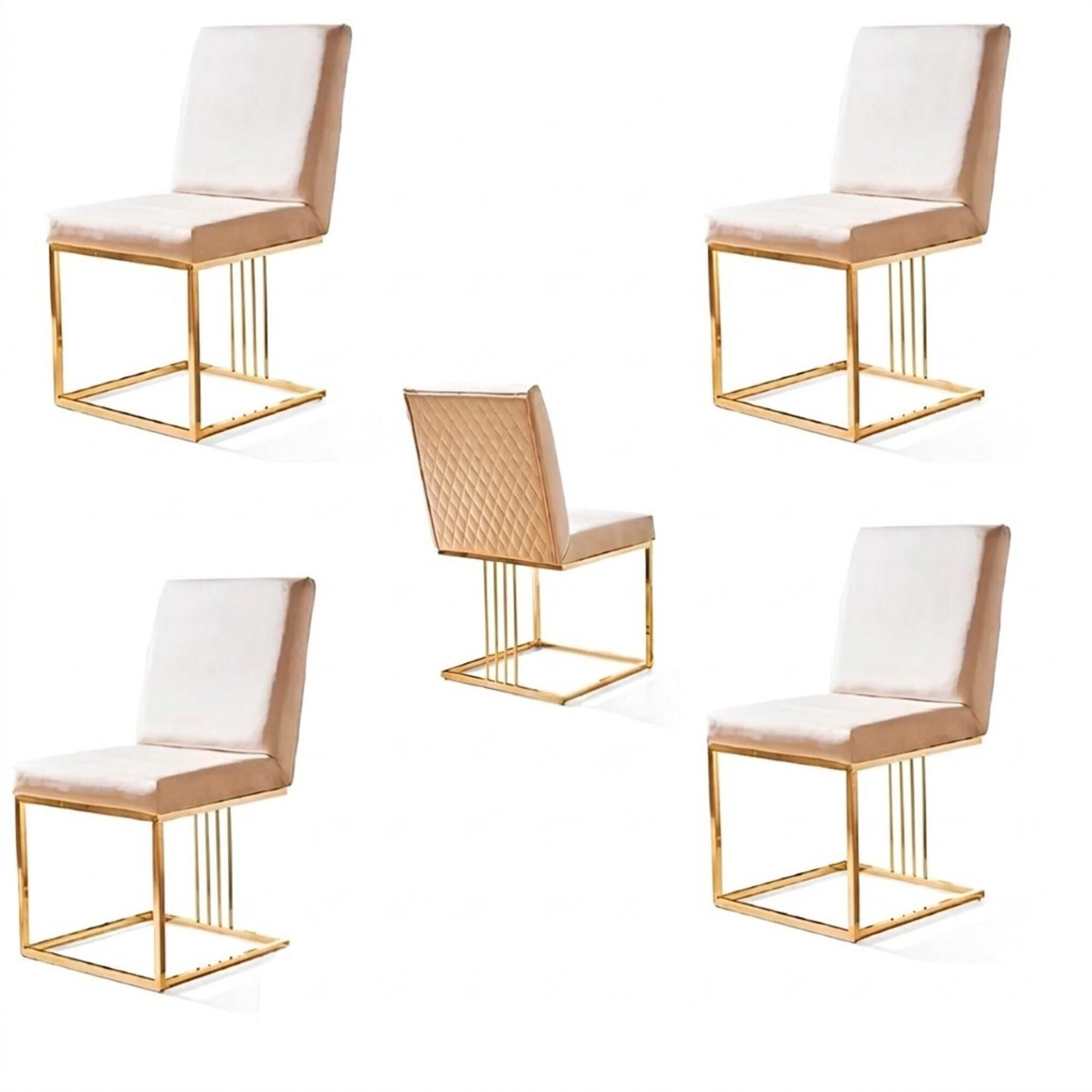 Design Stuhl Set 4x Sessel Textil StÃ¼hle Stoff Esszimmer Neu Polster