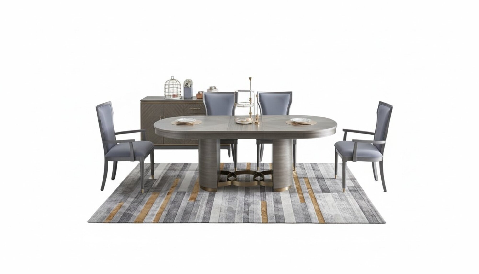 Design Stuhl Set 6x Luxus StÃ¼hle Sitz Polster Gruppe Lehnstuhl Set