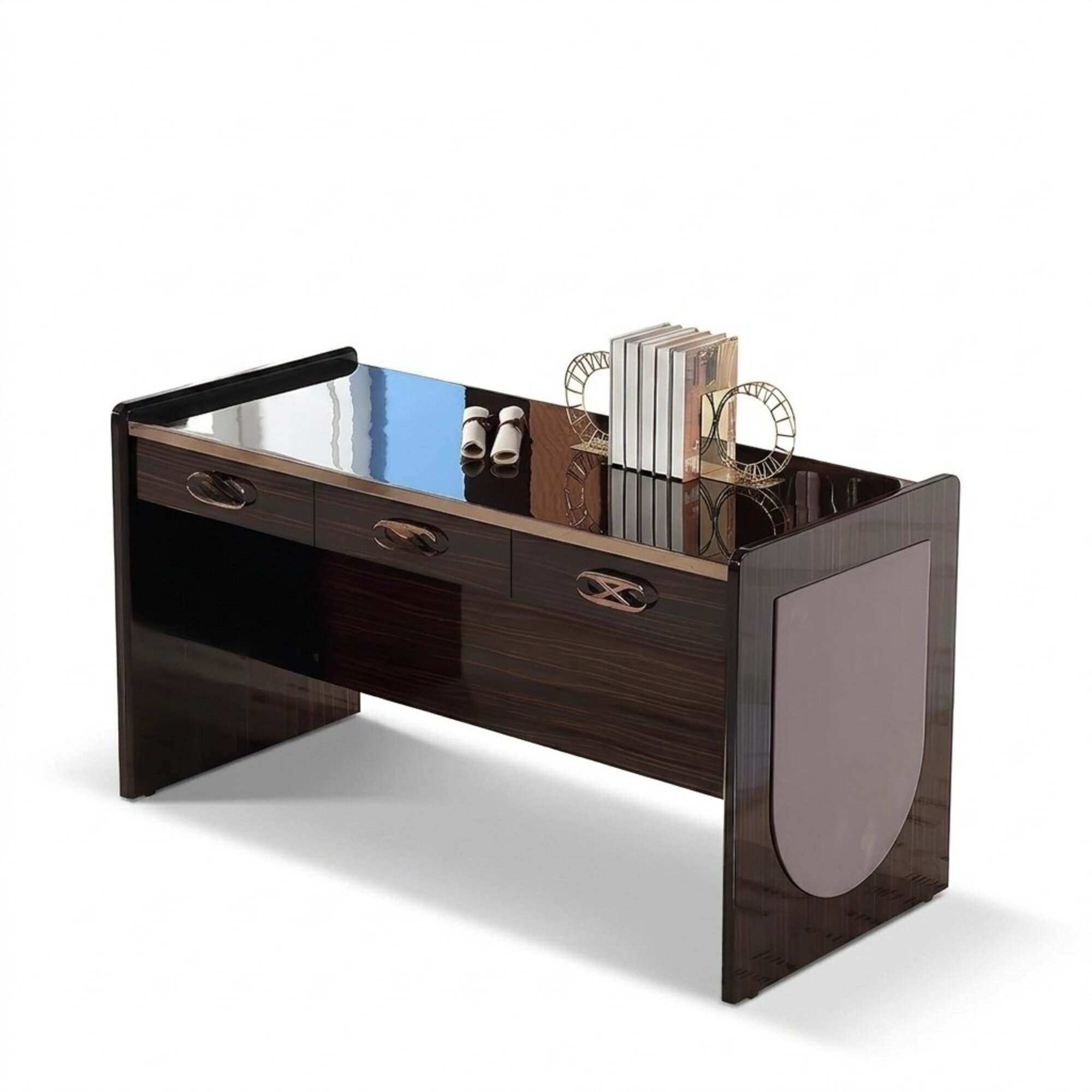 Design Tisch SekretÃ¤r Luxus Schreib MÃ¶bel Metall Hochglanz Tische Office BÃ¼ro