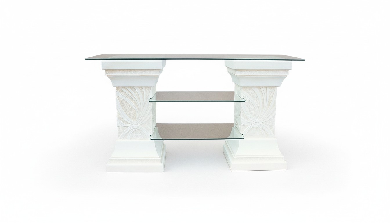 Design Vitrine Regal Glas SÃ¤ule Dekor Vitrinen Regale TV Schrank Wohnzimmer