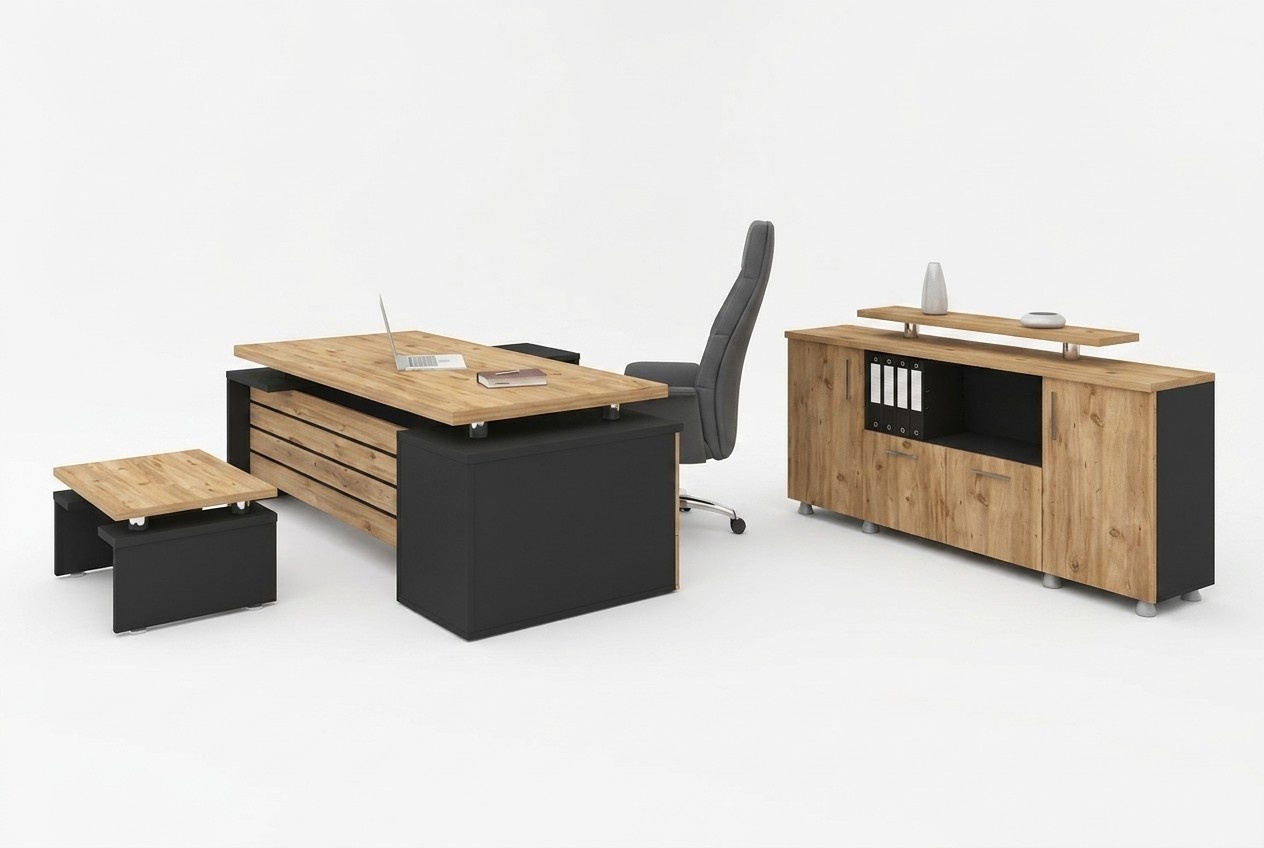Designer BÃ¼romÃ¶bel Luxus Arbeitszimmer Set Modernes Designer 3tlg