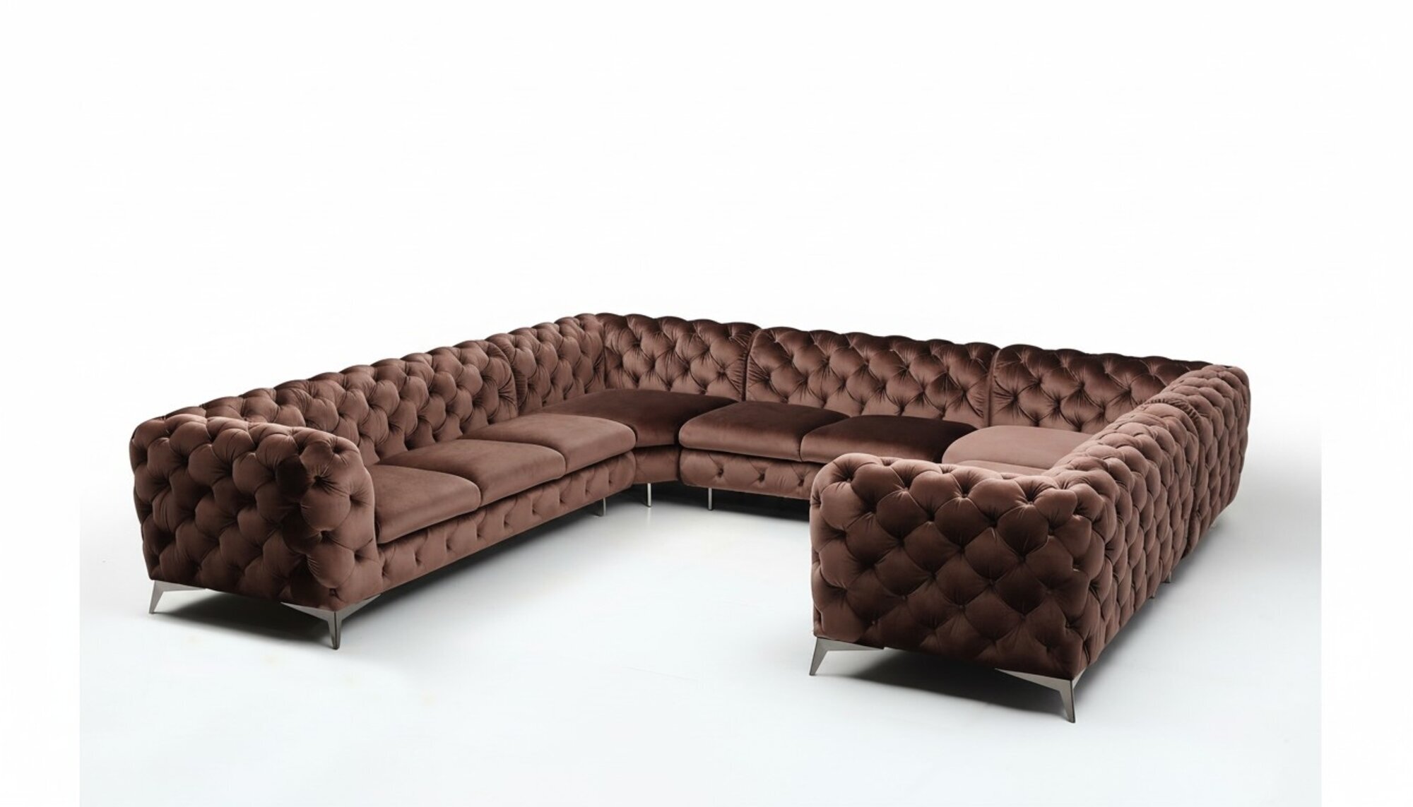 Designer Chesterfield Ecksofa Sofa Couch Polster U Form Sofas Sitz