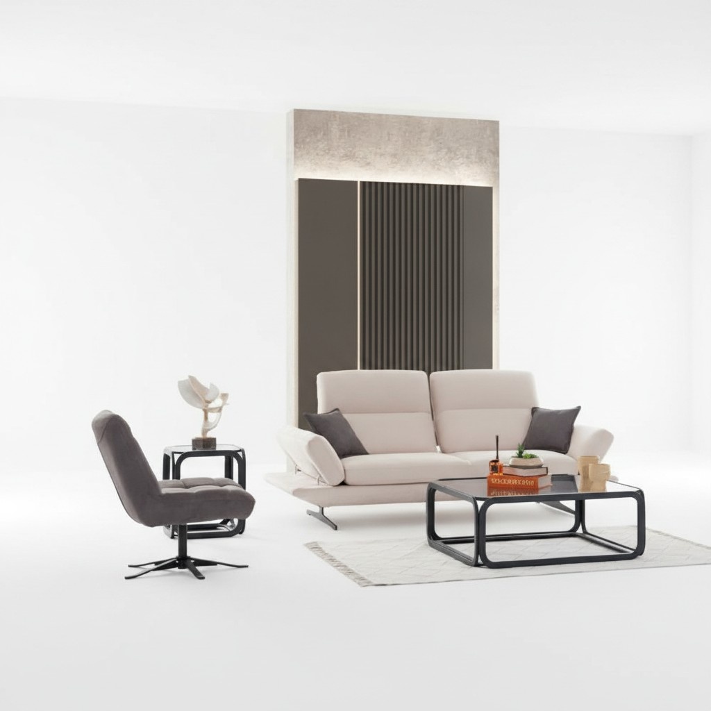 Designer Couch Sitz Polster 2+1 Sitzer Sofa Stoff Luxus Sofas Garnitur Neu