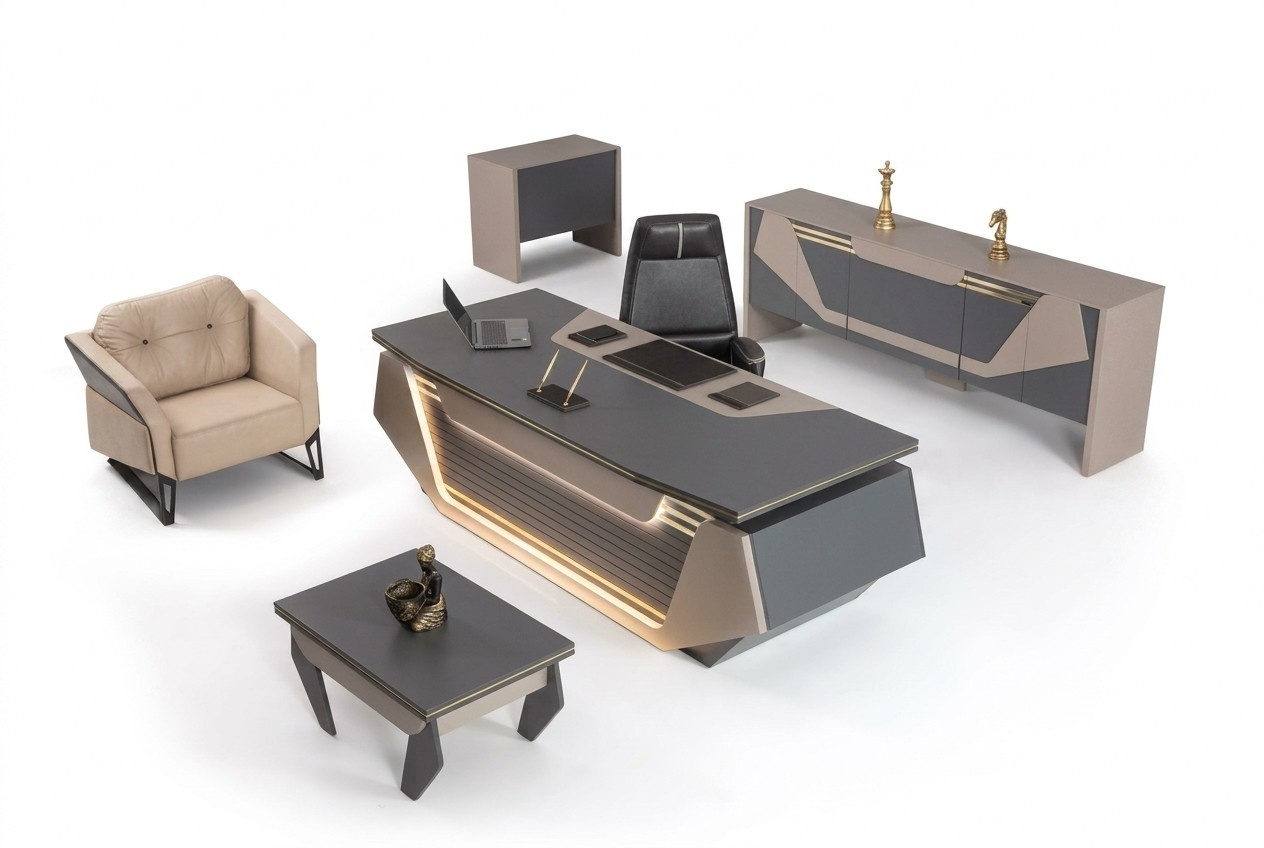 Designer Couchtisch Holz Arbeitszimmer Neu BÃ¼ro Einrichtung Tisch