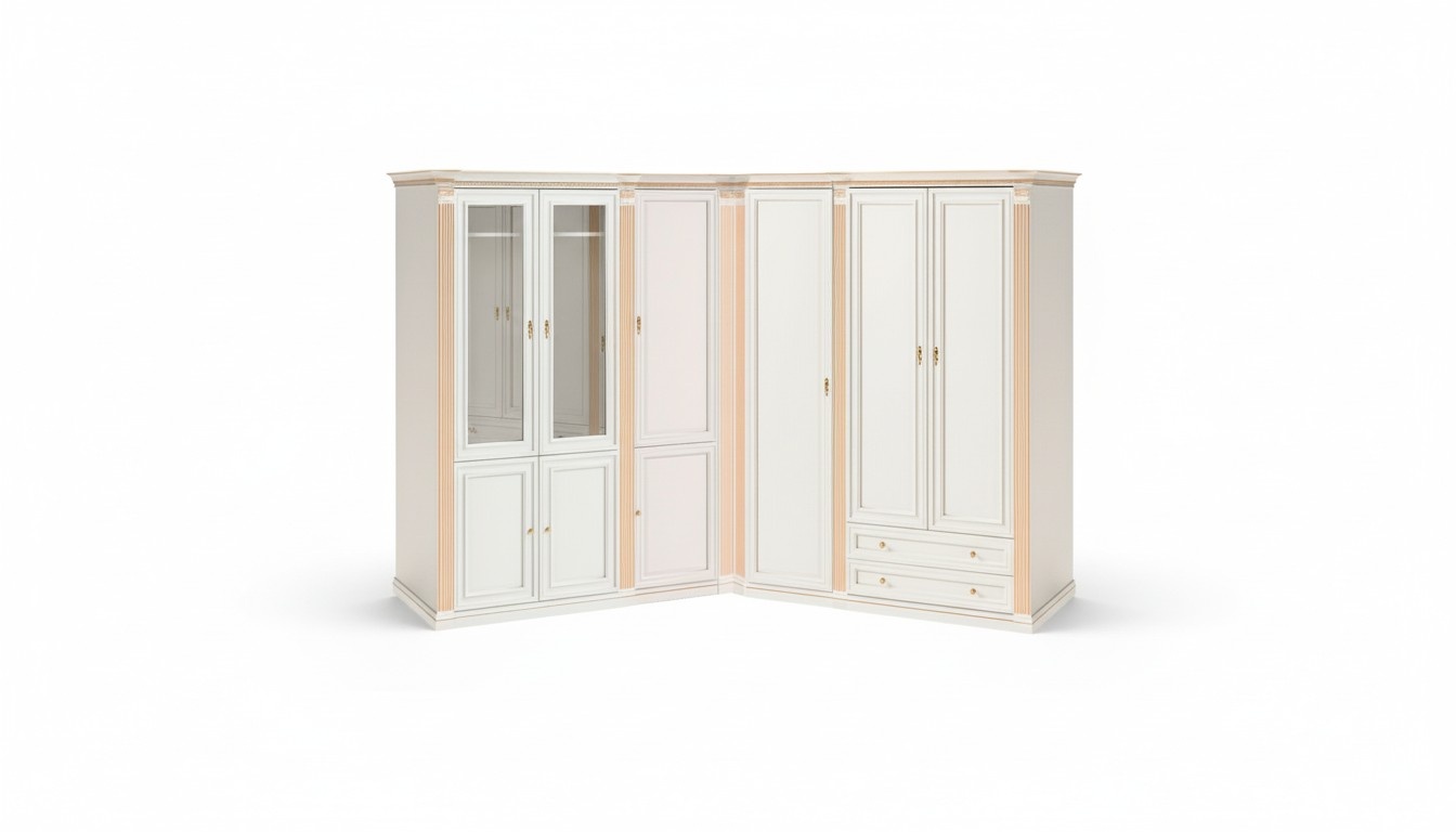 Designer EckschrÃ¤nke Massivholz Schlafzimmer L-Form KleiderschrÃ¤nke