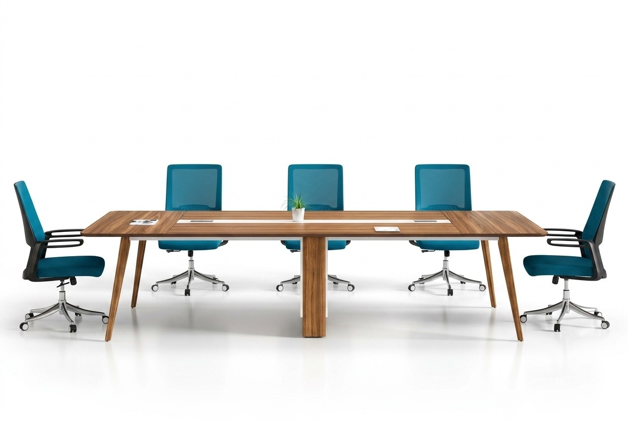Designer Hellbrauner Konferenztisch Designer Holz Besprechungstisch