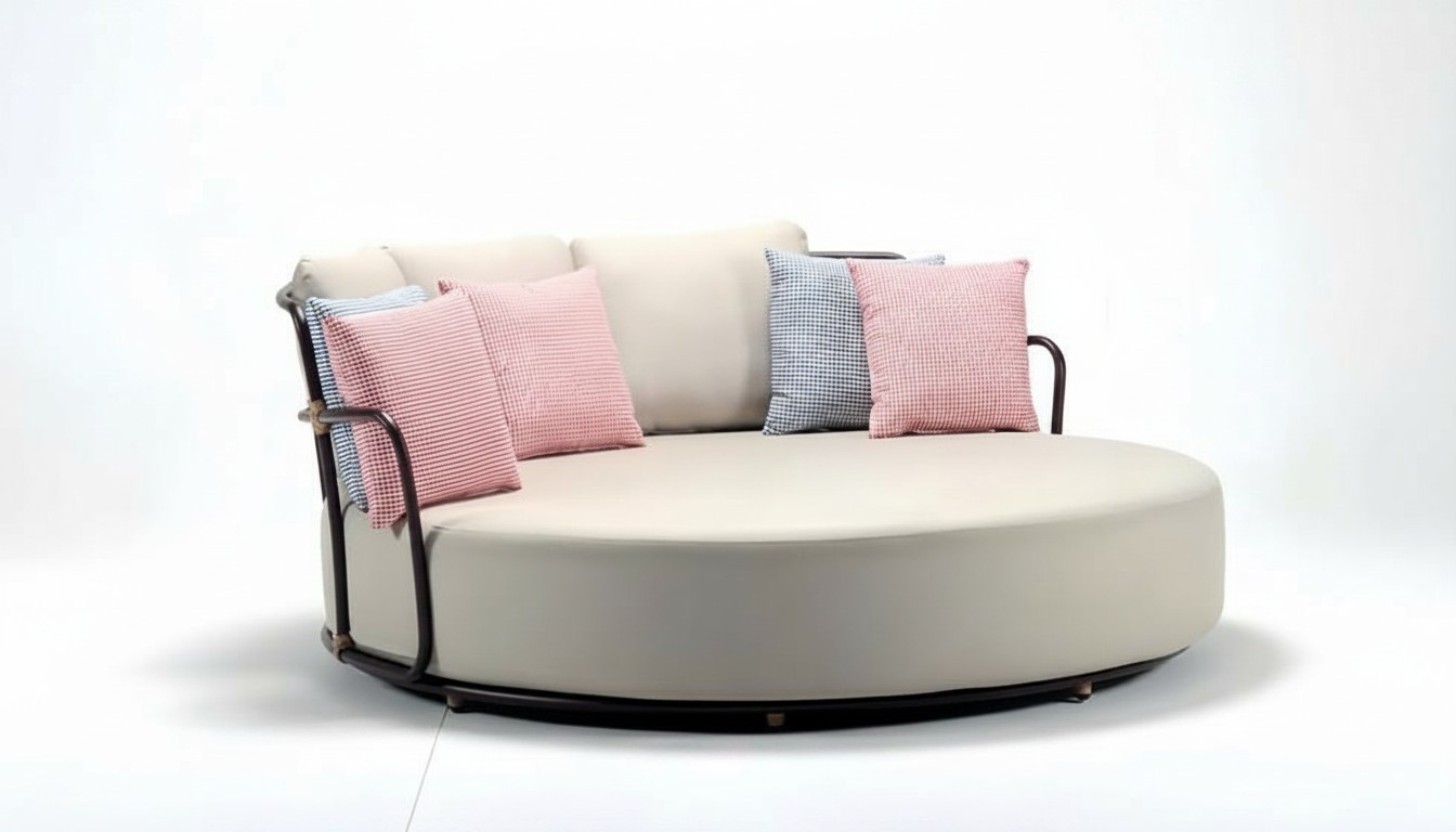 Designer MÃ¶bel Hochwertig Gartensofa Polster Beige Sofas Terrasse Couchen