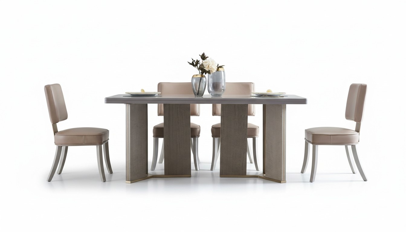 Designer MÃ¶bel Holz Tisch Sitz Ess Zimmer 6x StÃ¼hle 7tlg. Set Garnitur Neu