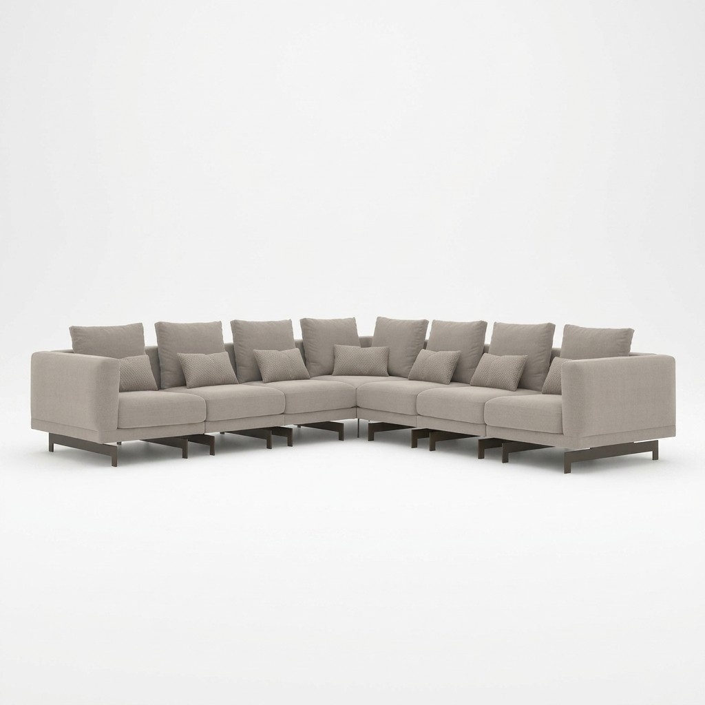 Designer PolstermÃ¶bel Ecksofa L-Form Einrichtung Garnitur Textil