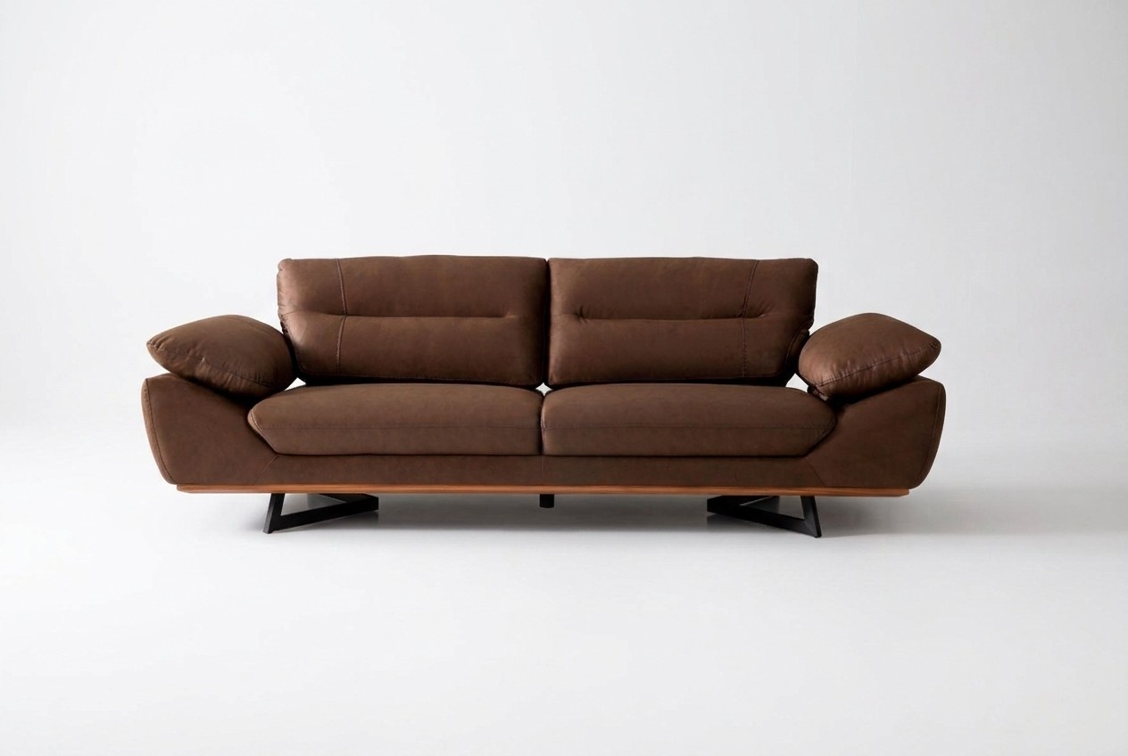 Designer Sofa 3 Sitzer 240cm xxl Couch Polster Sofas Design Braun