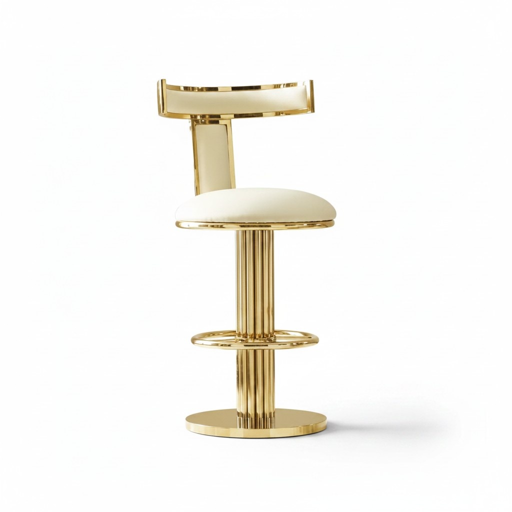 Designer WeiÃer Esszimmer Stuhl Edelstahl Gestell Metall Einsitzer StÃ¼hle