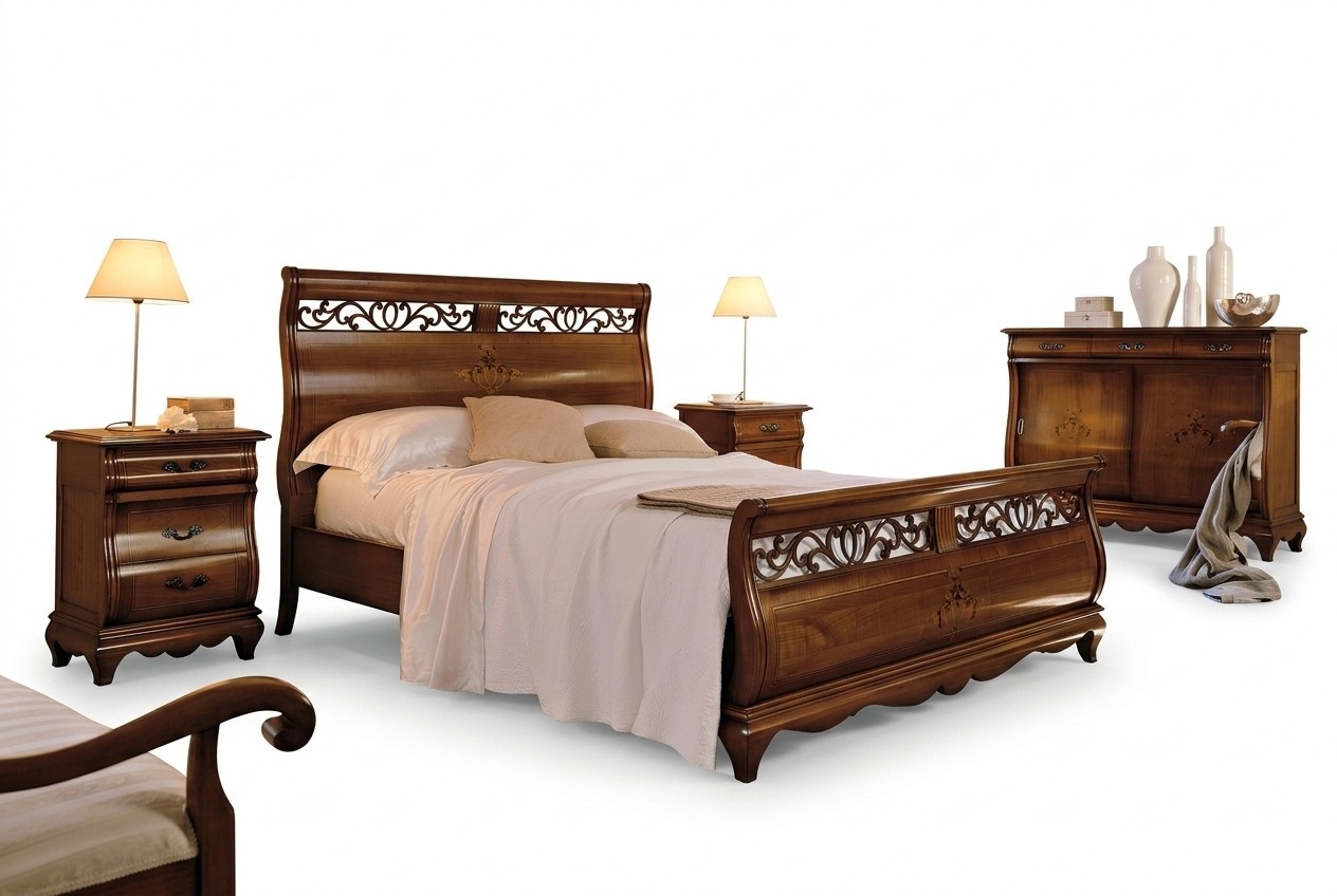 Doppelbett 2 Nachttische Massivholz SchlafzimmermÃ¶bel Massivholz Set