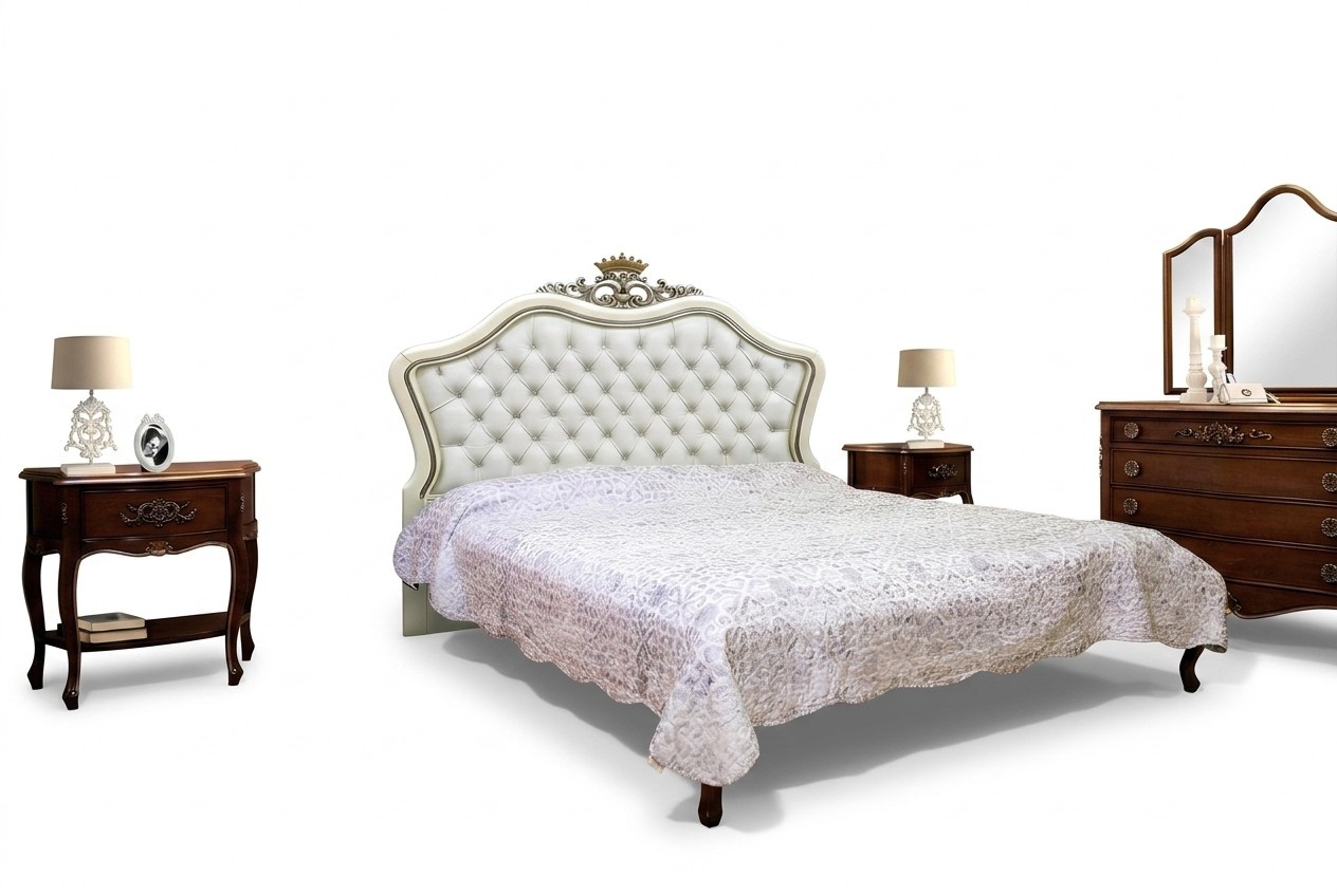 Doppelbett Betten Schlafzimmer MÃ¶bel Massivholz Vaccari cav giovanni Bett
