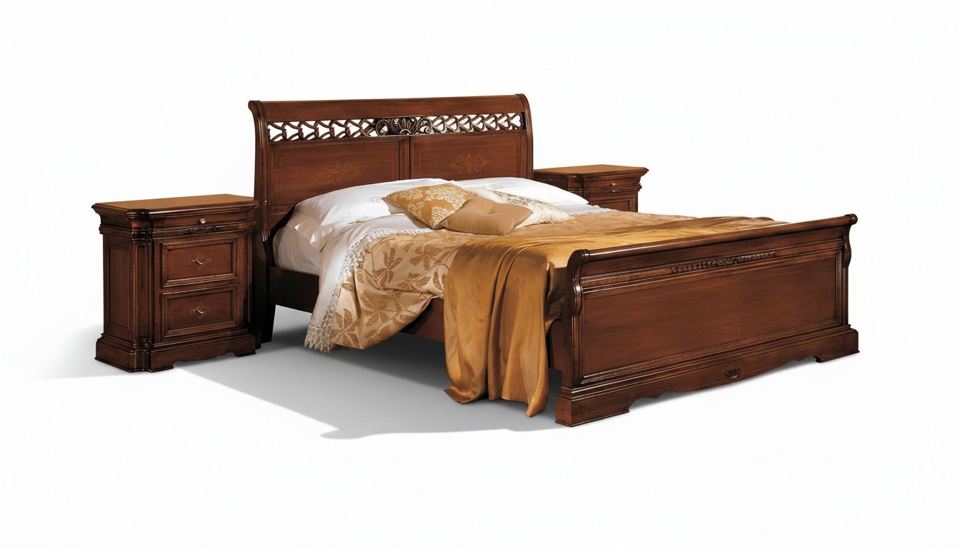 Doppelbett Massivholz Schlafzimmer MÃ¶bel Design Bett MÃ¶bel Vaccari cav giovanni