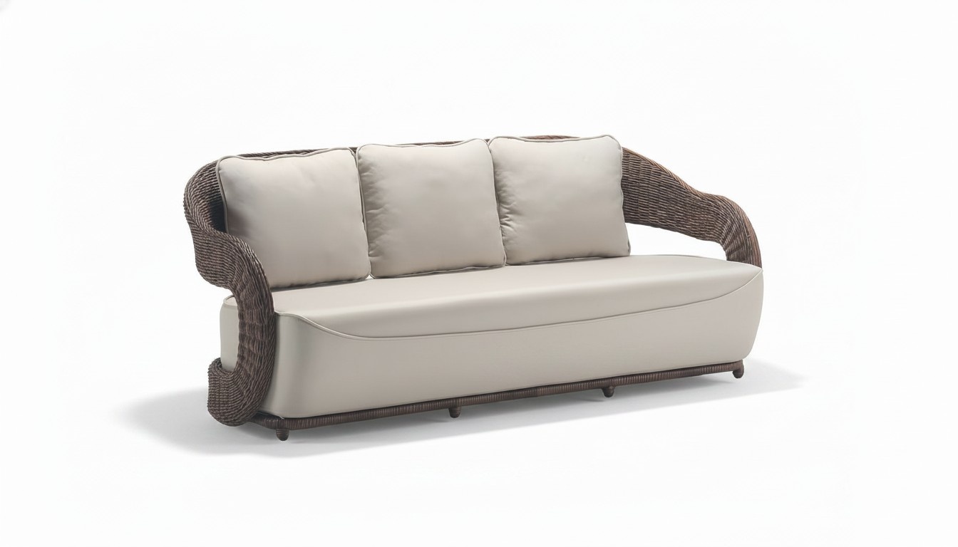 Dreisitzer RattanmÃ¶bel Lounge Garten Terrasse Sofa MÃ¶bel Balkon Couch