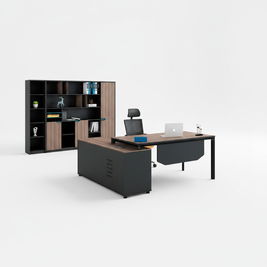 Ecke Schreibtisch BÃ¼rotisch Arbeitstisch BÃ¼ro Tisch Schwarz Holz