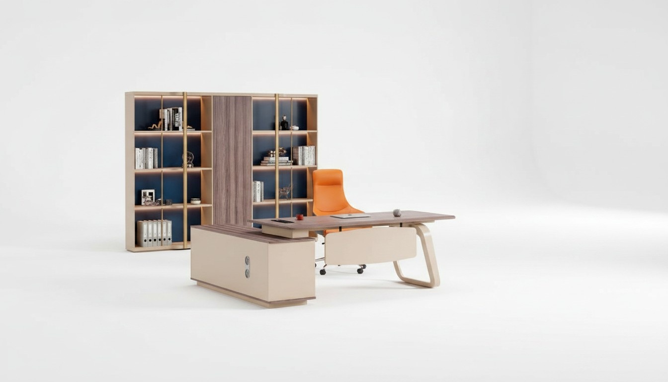 Ecke Schreibtisch BÃ¼rotisch Arbeitstisch BÃ¼romÃ¶bel Tisch Holz Beige