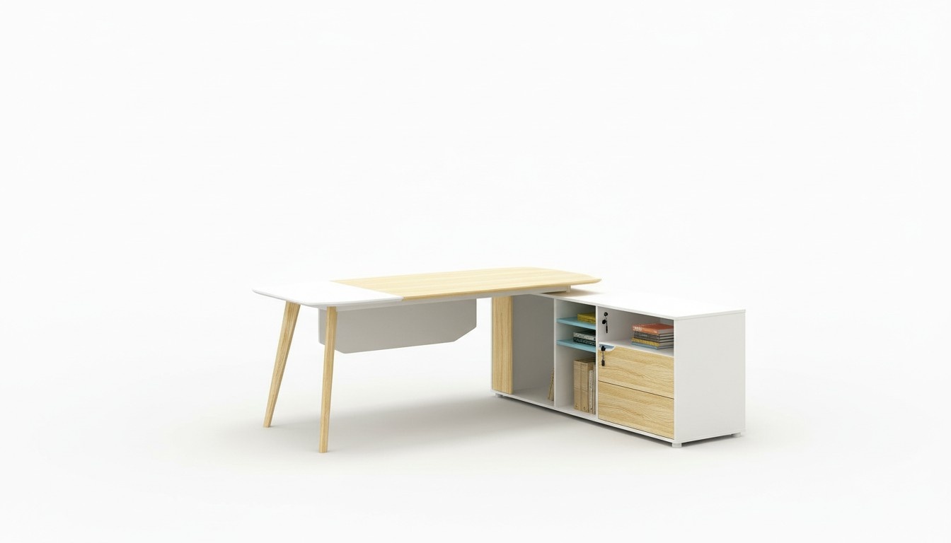 Eckschreibtisch Kabelkanal Home Office Tisch groÃ Tische Chef Schreibtisch