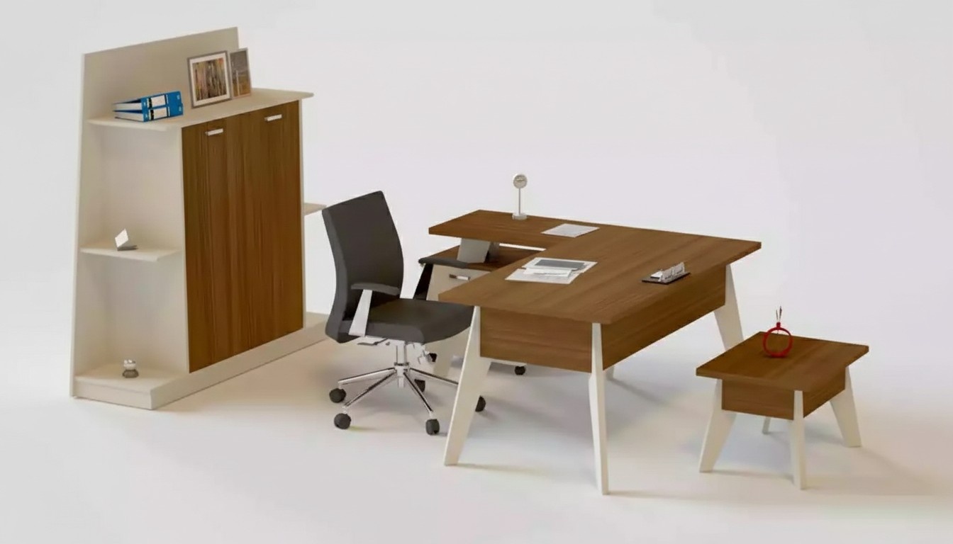 Eckschreibtisch Tisch Aktenschrank Couchtisch Schrank MÃ¶bel BÃ¼ro 3tlg.