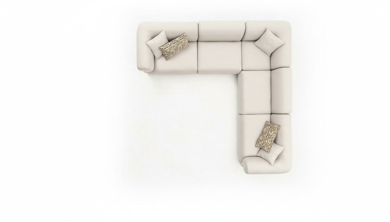 Ecksofa Beige Wohnzimmer Sofa Couch L-Form Modern MÃ¶bel Textil