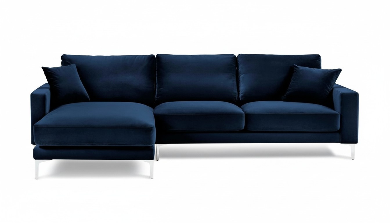 Ecksofa Blau Wohnlandschaft Couch Eckgarnitur Polster Italienische MÃ¶bel Design