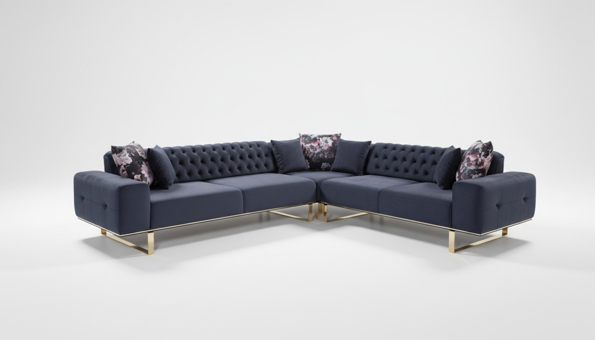 Ecksofa Couch Polster MÃ¶bel Garnitur Chesterfield Eckgarnitur Sofa Stoff