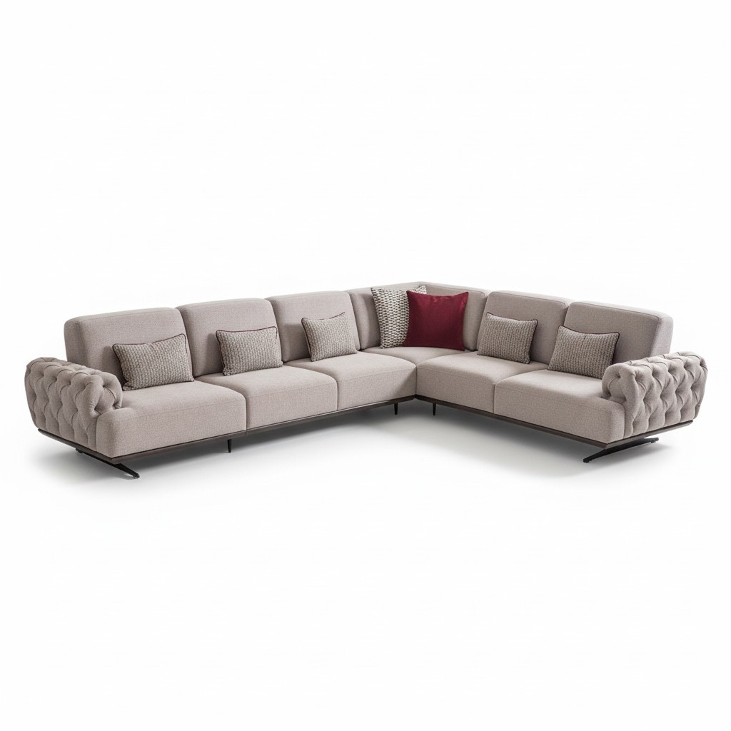 Ecksofa Design MÃ¶bel Eckgarnitur Stoffsofa Textil Eckcouch MÃ¶bel 355x280cm