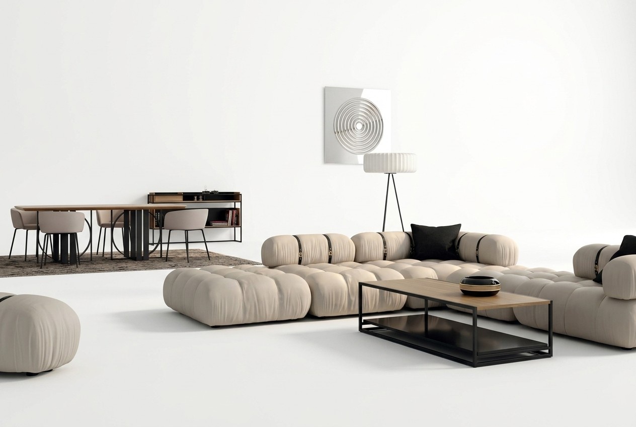 Ecksofa L-form Sofa WeiÃ Sofas Modern Wohnzimmer Textil Polster Design Eck Neu