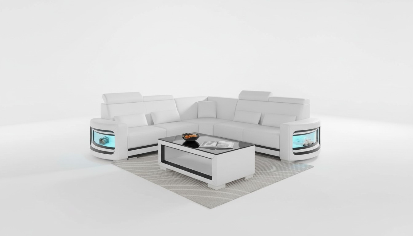 Ecksofa Luxus Eckgarnitur Ledersofa L Form WeiÃ Couch Sofa Design Neu