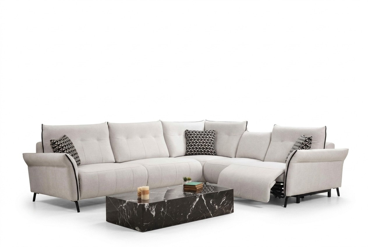 Ecksofa Wohnzimmer Sofa Couch Polster Textil MÃ¶bel Modern Designer Neu
