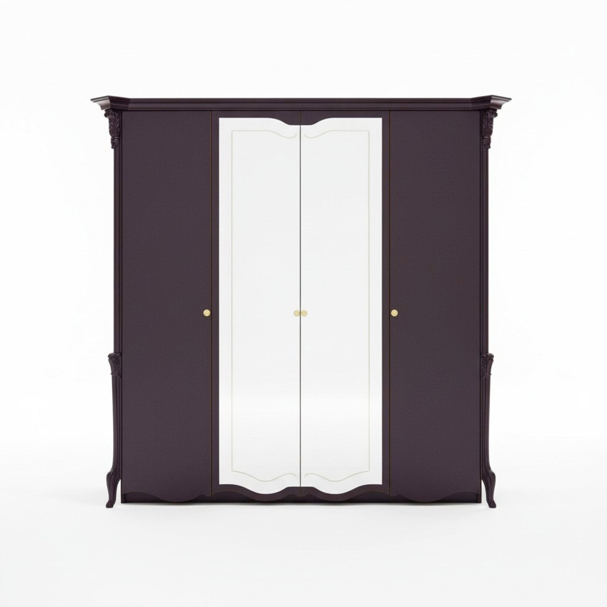 Edler Design Kleiderschrank mit Spiegel Schrank SchrÃ¤nke Italienische MÃ¶bel neu