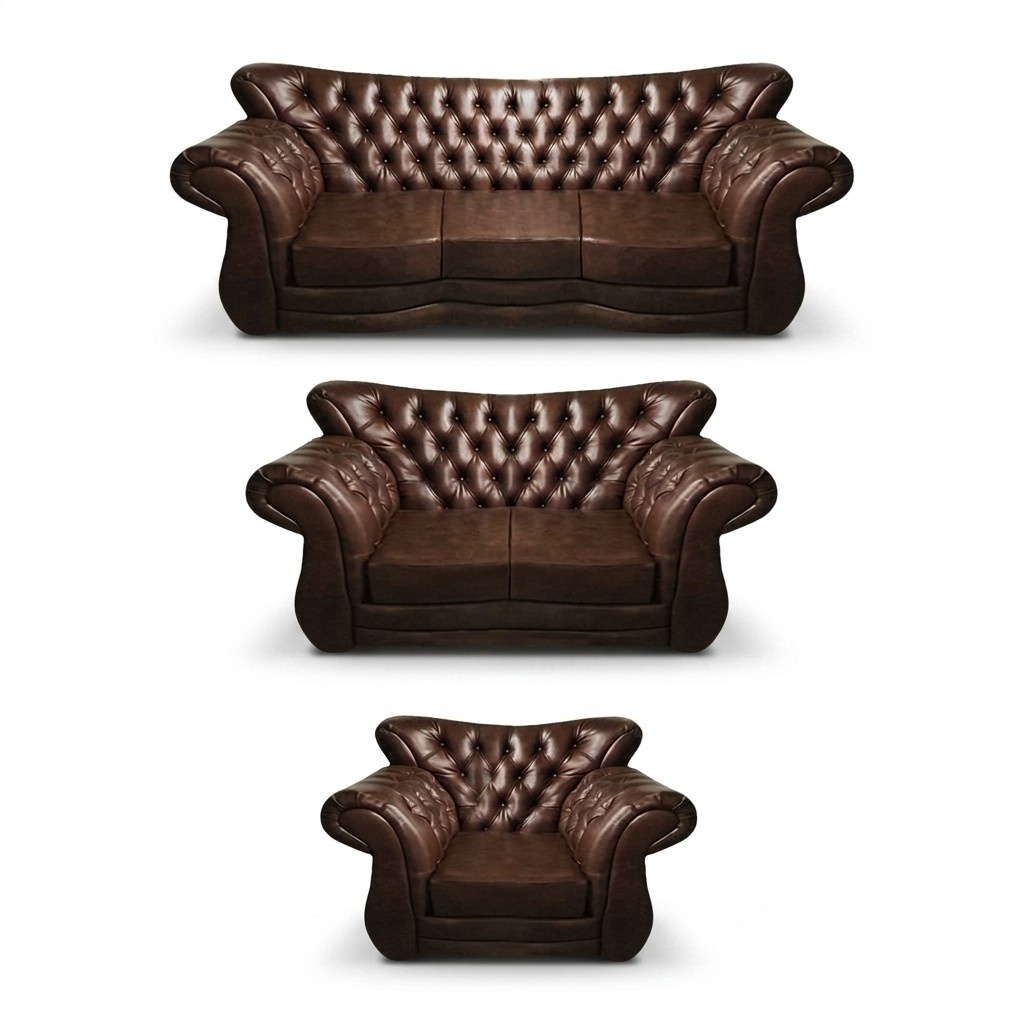 Einrichtung Luxus PolstermÃ¶bel Sofas Set Leder Sessel Wohnzimmer Couch