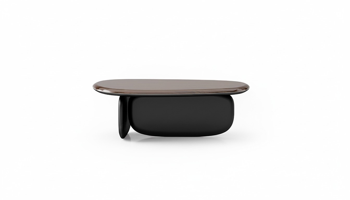 Eleganter brauner Couchtisch aus Holz im zeitlosen Design