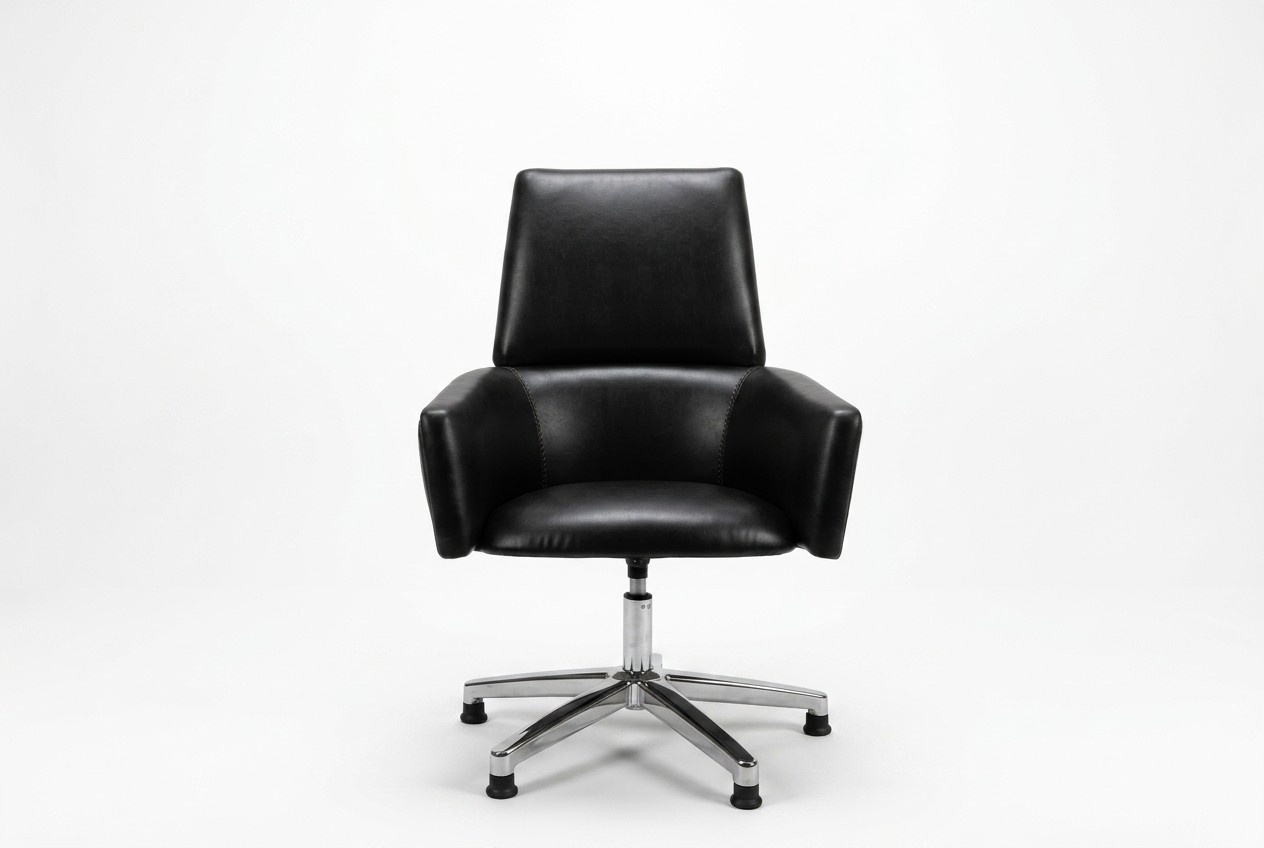 Eleganter schwarzer BÃ¼rostuhl aus Kunstleder fÃ¼r modernes Home Office