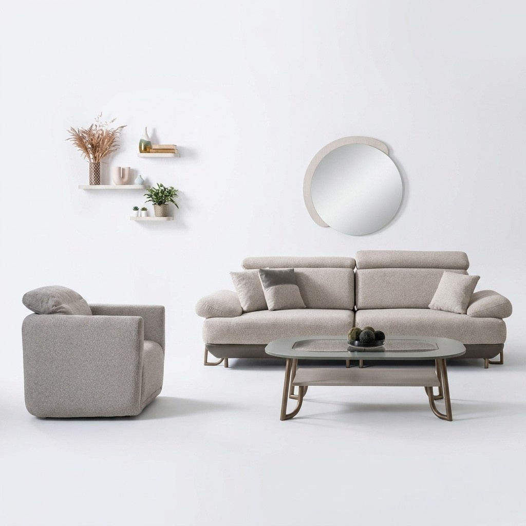 Elegantes Set in modernem Design fÃ¼r ein stilvolles Wohnzimmer