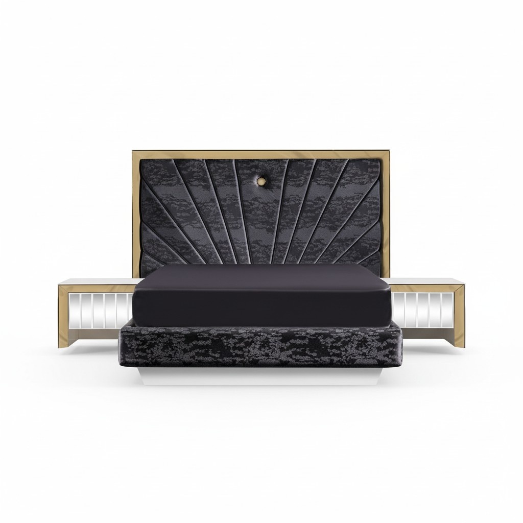 Elegantes weiÃes SchlafzimmermÃ¶bel-Set aus Holz mit modernen Design