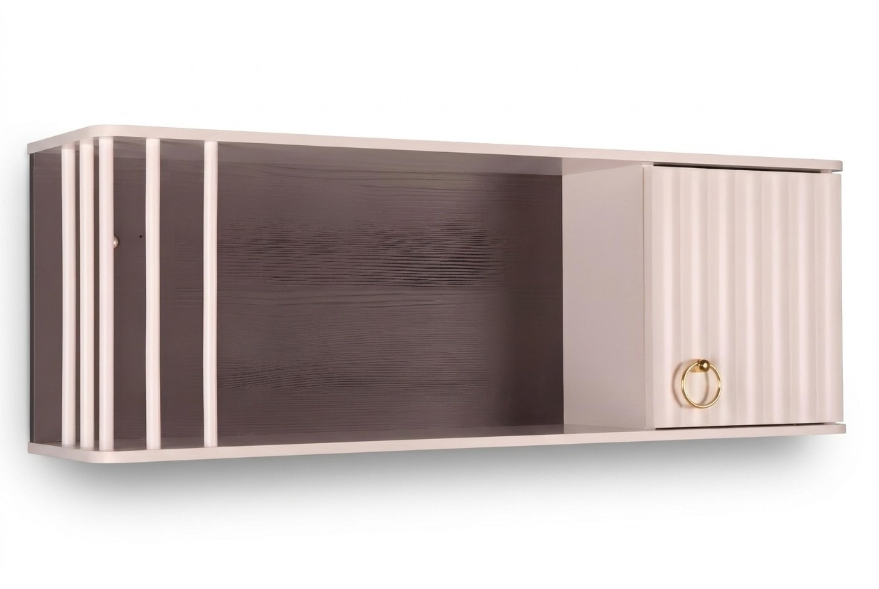 Elegantes weiÃes Wandmodul aus Holz fÃ¼r modernes Zuhause