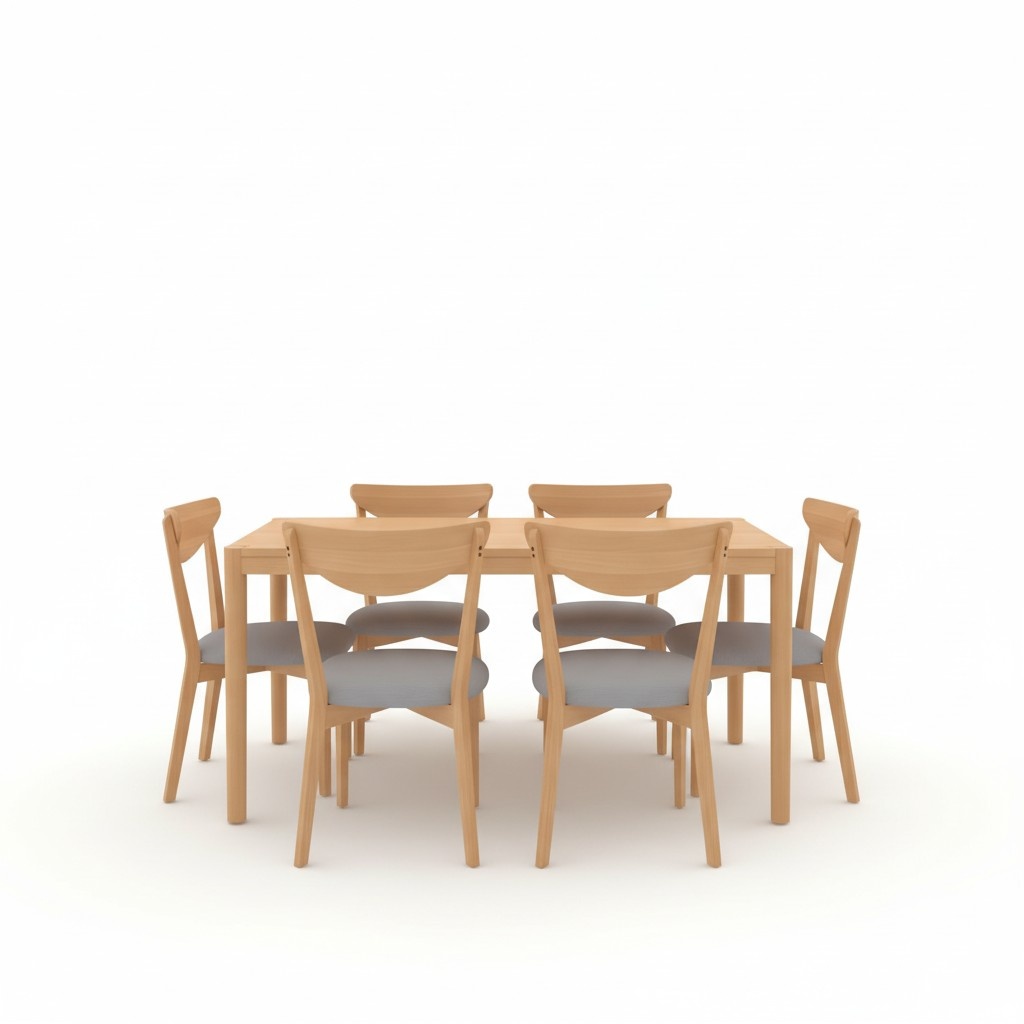 Ess Tisch + 4 StÃ¼hle Konferenz Tische BÃ¼ro Holz Design Stuhl Set