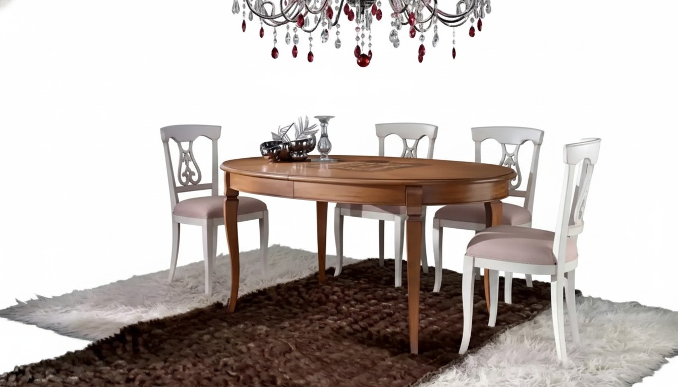 Essgarnitur Esstisch 4 x StÃ¼hle Set Klassische Essgruppe Braun 5tlg.