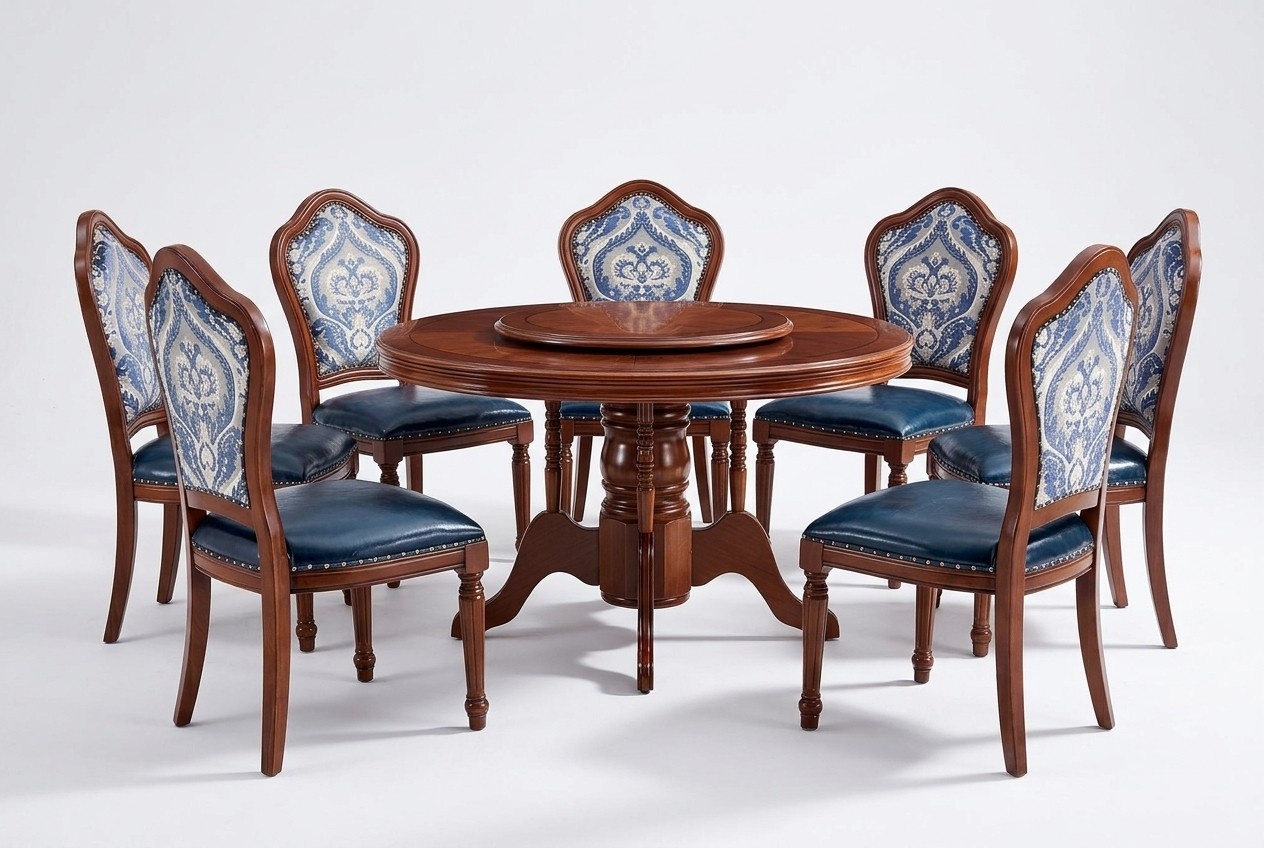 Essgarnitur Tisch Essgruppe 6 StÃ¼hle LehnstÃ¼hle Esszimmer Gruppen Holz
