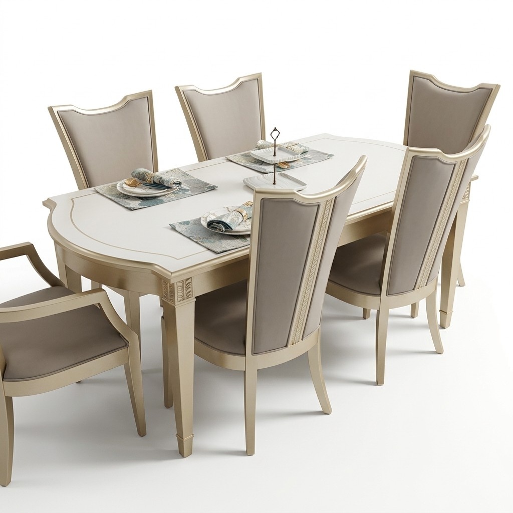 Essgruppe Moderne StÃ¼hle Tisch Tische 7tlg. Esstisch 6 x StÃ¼hle Esszimmer Set