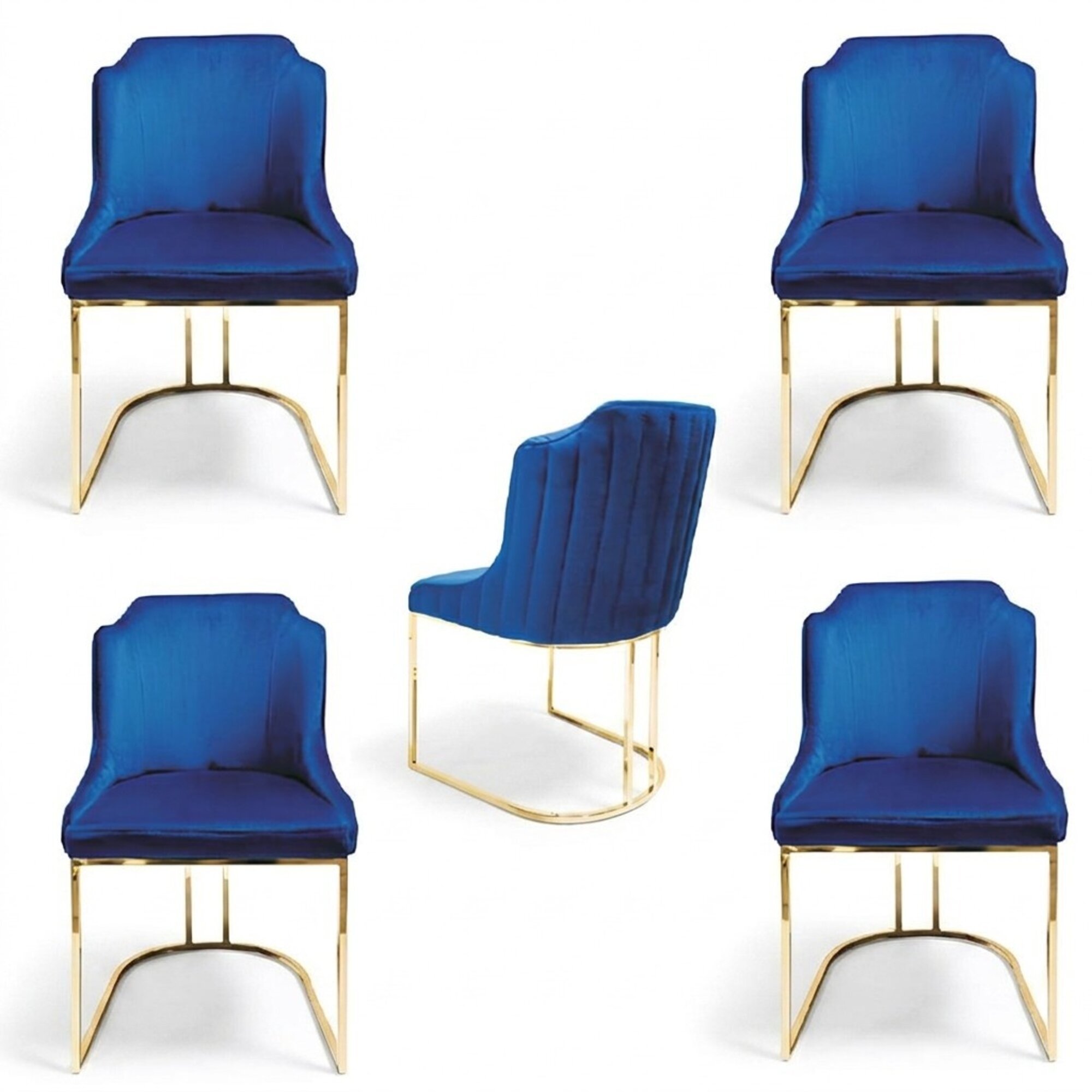 Essstuhl Zimmer Set Sitzgarnitur 4x StÃ¼hle Modern Polster Design Neu