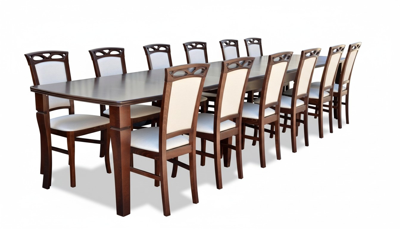 Esstisch 12 x StÃ¼hle Esszimmer Set Essgruppe Moderne StÃ¼hle Tisch Tische 13tlg.