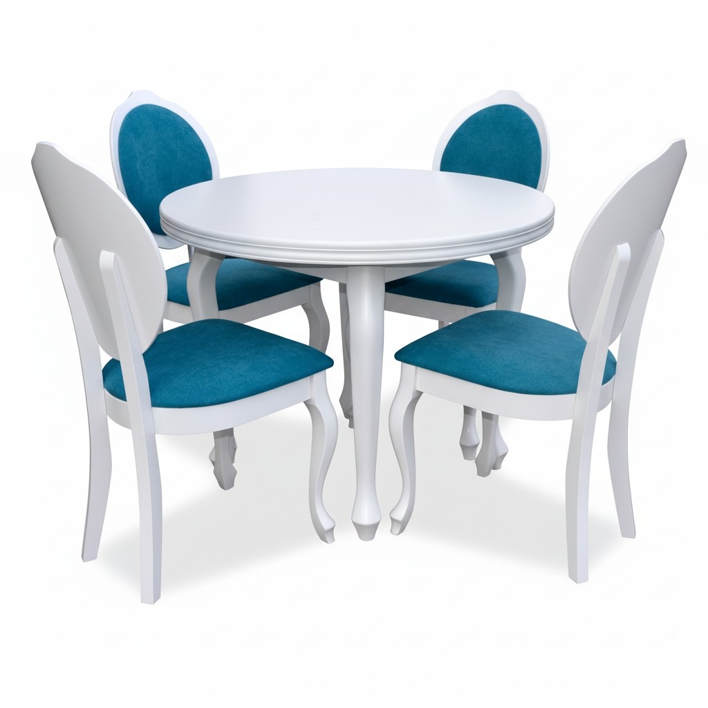 Esstisch + 4 StÃ¼hle Esszimmer Set Essgruppe Klassischer Tisch 5tlg Set Stuhl neu