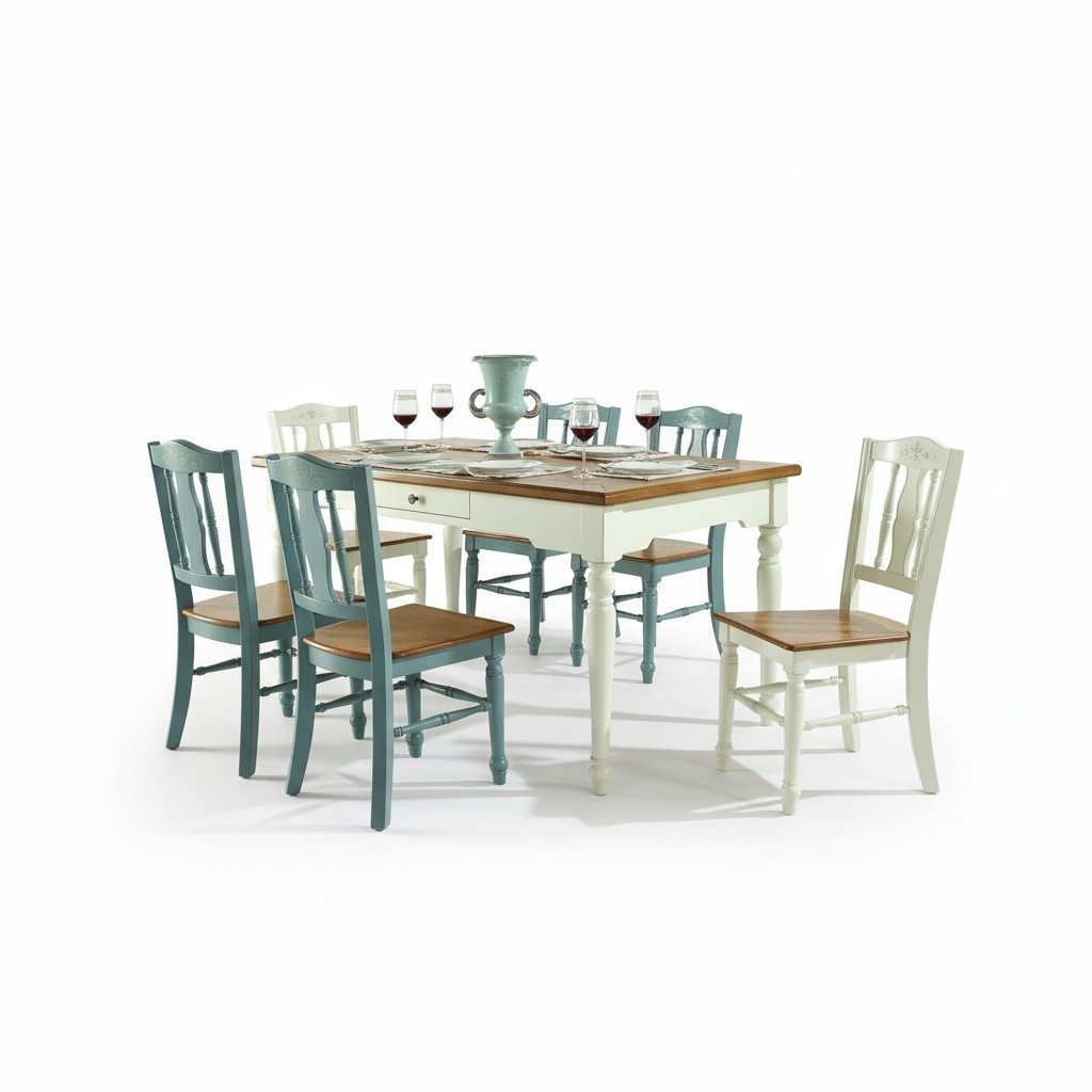 StÃ¼hle Esszimmer Esstisch 6x Set Gruppe Garnitur Tisch Sitzgruppe 7tlg Holz Neu