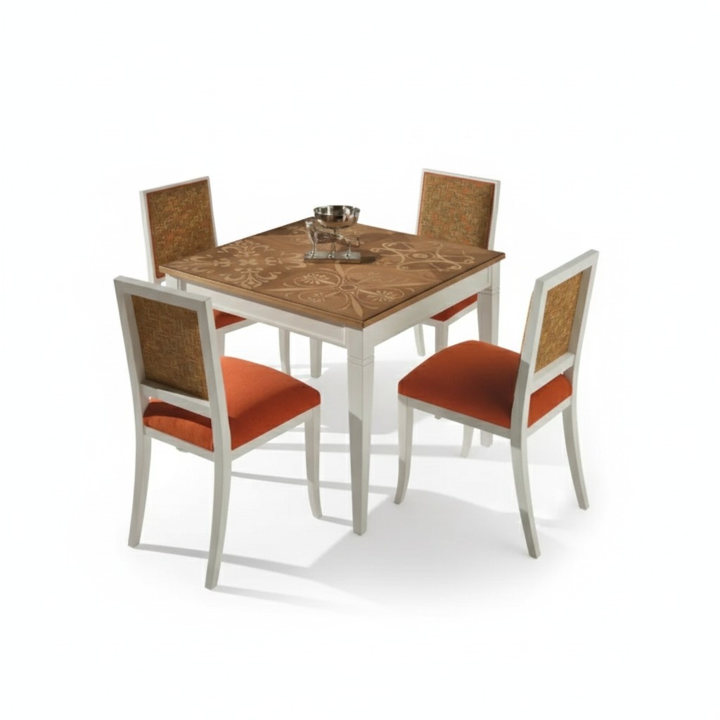 Esstisch Garnitur Esszimmer MÃ¶bel Einrichtung 4 StÃ¼hle Set 5tlg. Neu